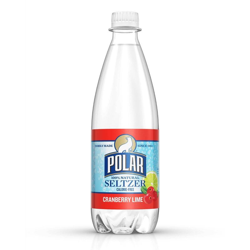 Polar Seltzer Water Cranberry Lime - 20 fl oz Bottle, 1 of 4