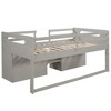 Whisen Modern Design Twin Size Loft Bed with Two Shelves and Two Drawers - 3 of 4