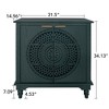 Okak Modern American Dresser for Bedroom with 3 Embossed Drawer, Wooden Chest Storage Cabinet for Living Room Study Hallway Entryway - 3 of 4