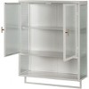 Wall-Mounted Bathroom Cabinet with Removable Shelves, Space-Saving Over Toilet Storage Unit, Medicine Cabinet with Tempered Glass Door - 4 of 4