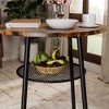 NicBex 3-Piece Counter Height Dining Set, Round Bar Table Set, Small Dining Table with 2 Stools for 2, Kitchen Table Set with Metal Frame - 2 of 4