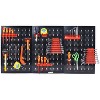 Alilang Pegboard Steel Wall Organizer Kit with 17x Included Peg Hooks and Racks 4 ft x 2 ft and 132 lbs Capacity-Black - 2 of 4