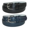 CTM Women's Leather 1 1/8 Inch Dress Belt (Pack of 2 Colors) - 4 of 4