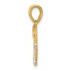 Black Bow Jewelry 14k Yellow Gold and White Rhodium Infinity Heart Pendant, 13mm - 2 of 4