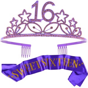 Meant2Be 16th Birthday Sash & Tiara for Women - 1 of 4