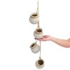 Farmlyn Creek 4 Piece Small Ceramic Window Hanging Planters for Fence, 4 Inch Pots for Succulents, Indoor, Outdoor Flowers - 4 of 4