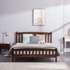 Karl Home Vertical Walnut Queen Size Platform Bed Frame with Headboard - 4 of 4