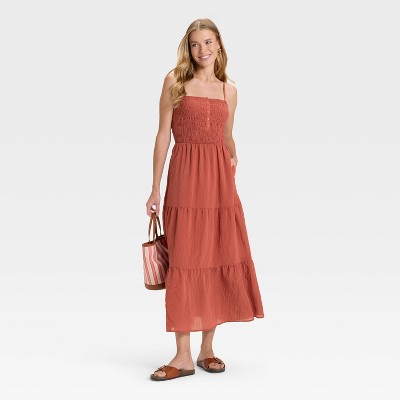Women's Button-Front Smocked Maxi Sundress - Universal Thread - image 3