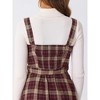 Allegra K Women's Plaid Ruffled Sleeveless Tie Waist A-Line Pinafore Overall Dress - 3 of 4
