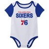 NBA Philadelphia 76ers Boys' 3pk Bodysuit Set - 3 of 4