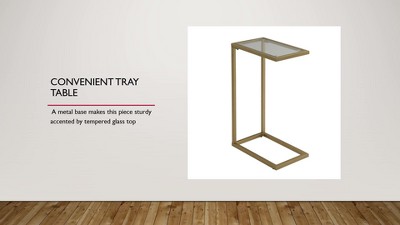 Chrome and Clear Glass Rectangular End Table, 26 in.