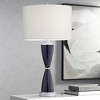 360 Lighting Bow-Tie 28 1/2" High Modern Blue Glass Table Lamp - 2 of 4