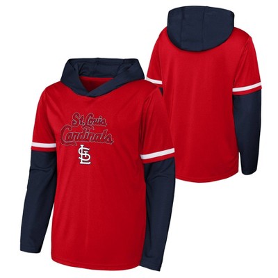 MLB St. Louis Cardinals Boys' White Pinstripe Pullover Jersey - S