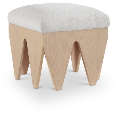 cream velour fur fabric/natural