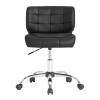 Calico Designs Black Crest Height Adjustable Office Task Chair Chrome/Black Vinyl: Swivel, Armless, Chrome Frame - 4 of 4