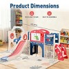 SEVOBAL Baby Activity Gyms 2-in-1 Toddler Slide with Basketball Hoop Safe Indoor Play for 18-36 Months, Multicolored, 102"*64"*39" - 3 of 4
