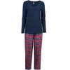 Fruit of the Loom Women's Waffle Shirt & Flannel Pant  2-Piece Sleep Set - 4 of 4