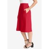 Jessica London Women's Plus Size Knit Crepe Midi Flare Skirt - 4 of 4