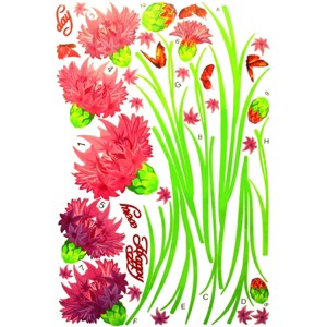 Slickblue Carnation's Dream Vinyl Wall Stickers - Decorative Decals for Living Rooms, Bedrooms - 23.6"x35.4" - 1 of 4