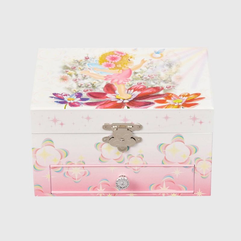 Mele &#38; Co. Ashley Girls&#39; Musical Ballerina Fairy and Flowers Jewelry Box - Pink, 4 of 8