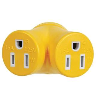 Camco 30 amps RV Generator Outlet Adapter 3 Prong 1 pk
