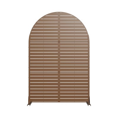 Lirago Brown 72 in. Galvanized Metal Outdoor Privacy Screens Garden Outdoor Fence