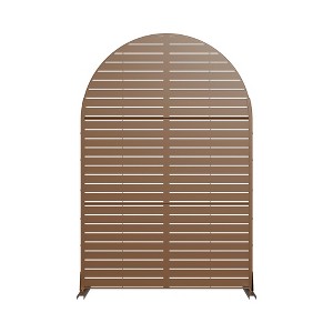 Lirago Brown 72 in. Galvanized Metal Outdoor Privacy Screens Garden Outdoor Fence - 1 of 4