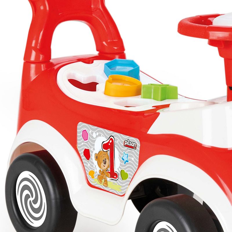 Pilsan 07 826 My First Push Car with Shape Block Seat Kids Toy Vehicle with Removable Handle Backrest and Mechanical Horn for Ages 1 year and Up, 5 of 7