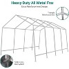 Coucheta Heavy Duty Enclosed Carport, Triple Layer Waterproof PE Cover & Powder Coated Steel Frame, All Weather Outdoor Garage Shelter for Outdoor - 3 of 4