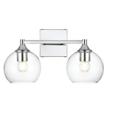 Elegant Lighting Foster 2 light Chrome and Clear Bath Sconce