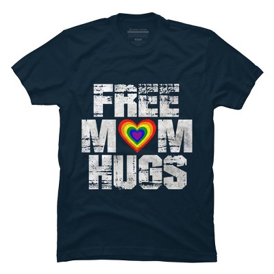 Adult Design By Humans Vintage Free Mom Hugs Heart Pride By Avocato T-Shirt