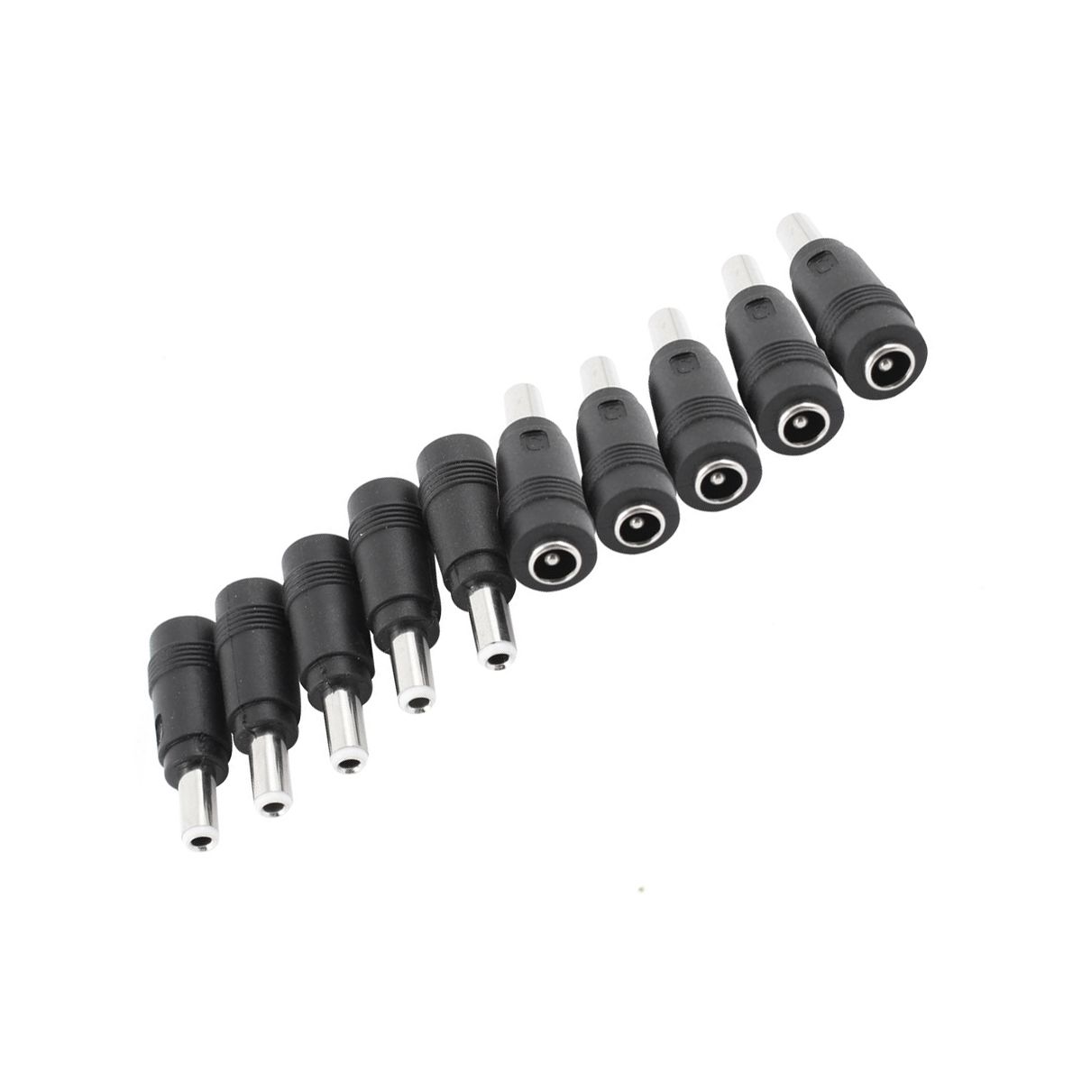 Unique Bargains Metal Plastic DC Power Jack Adapter Connector 5.5 x 2.5mm Male to 5.5 x 2.1mm Female 10 Pcs - thumbnail 4