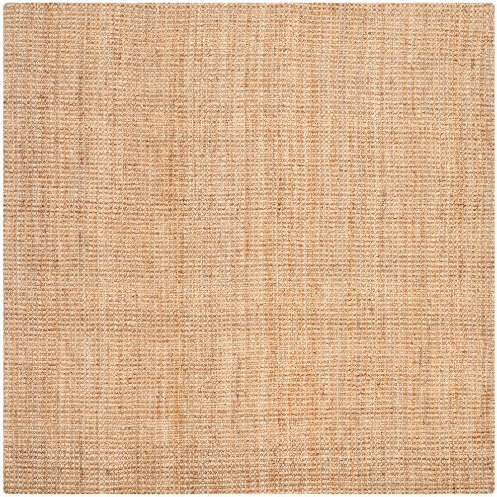 7'x7' Solid Woven Square Area Rug Brown - Safavieh