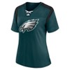NFL Philadelphia Eagles Women's Short Sleeve Lace Up V-Neck Fashion Jersey - 2 of 3