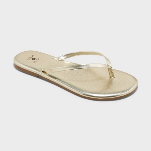 Women's Cali Flip Flop Sandals - Shade & Shore™ Gold 8