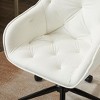 NicBex Office Chair with Adjustable Height Modern Rotatable Velvet Fabric Vanity Chair Computer Chair with 5 Wheels for Office, Study, Bedroom, Beige - 4 of 4