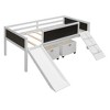 Whisen Modern Design Twin Size Loft Bed Wood Bed with Two Storage Boxes - 3 of 4