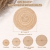 Unique Bargains Woven Braided Washable Decorative Round Placemat 4 Pcs - 2 of 4
