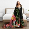 Mystical Forest Frog and Mushroom Throw Blanket - Soft Flannel Plush Blanket for Bed, Couch, Sofa - 4 of 4