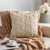 REGALWOVEN Flower Pattern Plush Jacquard Modern Throw Pillow Covers for Home Decoration 18 x 18 Inch 2 Pcs - 2 of 4