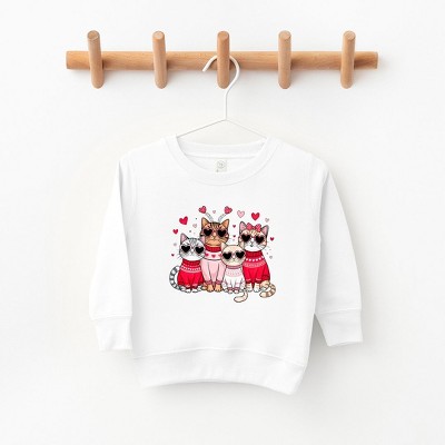 The Juniper Shop Valentine Kittens Toddler Graphic Sweatshirt