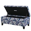 NicBex Floral Ottoman with Storage, Soft Close Hinges, Multi-Functional Footrest Seat with Blanket Compartment for Bedroom - 3 of 4