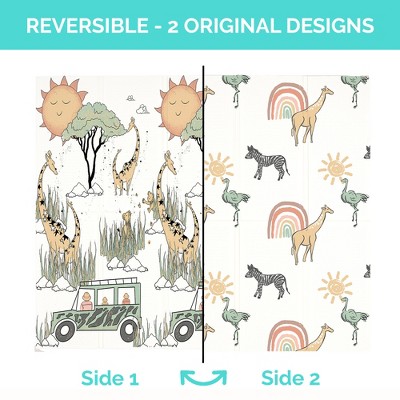 Large Safari Waterproof Foam Padded Play Mat for Babies