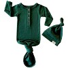 Boy's Baby Organic Knotted Gown + Top Knot Hat - Fawn & Foster - 2 of 3