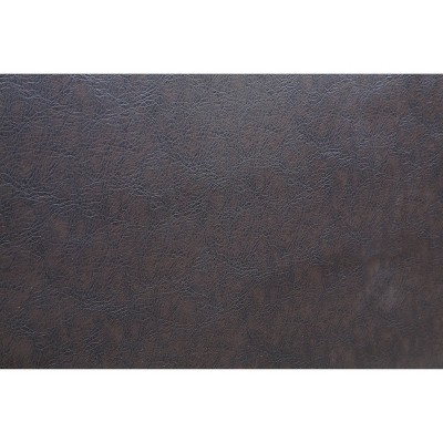 Raphaela Black Faux Leather and Weathered Cherry Side Chair