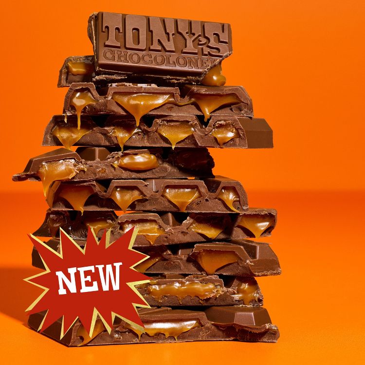 Tony's Chocolonely Gooey Milk Caramel Sea Salt Filled Chocolate Bar - 4.76oz, 3 of 7