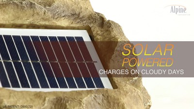 Gray Weatherproof Solar Bluetooth Outdoor Rock Speaker