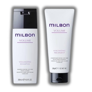 Milbon VOLUME Volumizing Shampoo (6.8 oz) & VOLUME  Volumizing Treatment (7.1 oz) - DUO SET KIT | Made in Japan - 1 of 2