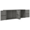 vidaXL Garden Storage Cabinet Black - 3 of 4