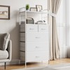 47.2" Vertical Fabric Dresser w/200LB Capacity - 5 Drawers + Shelves & Anti-Tip Kit, Slim 11.8" Depth for Bedroom/Closet - 2 of 4